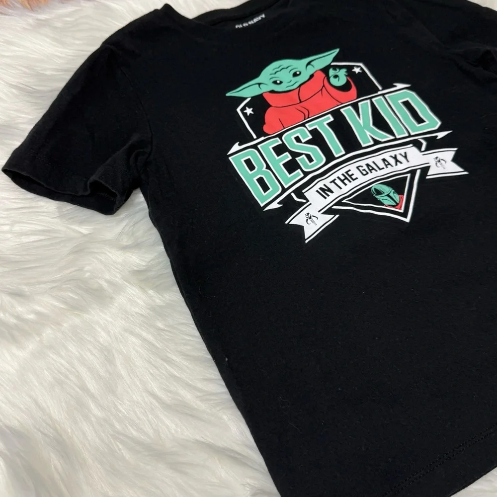 Old Navy Youth Boy Size Small (6/7) Black 'Best Kid in the Galaxy' Shirt